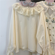 New on 9 19 at 0 oclock in the current issue of bi into Japanese forest girl lace doll collar cotton bottoming shirt