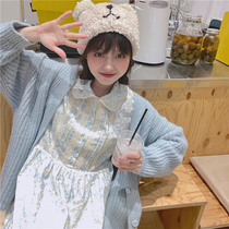 9.30 New 10% off at 8 p.m. Love Polaris Glacier Blue Thickened Thick Needle Sweater Cardigan