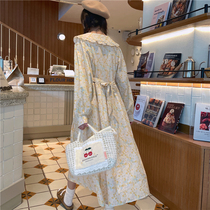 PinkstarShop Autumn New Little Prince Oil Painting Print Doll Collar Gentle French Bellflower Dress Autumn