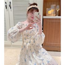 PinkstarShop spring new pint of Shoulder Classical Romantic Fairy Skirt At Large Princess Bright Silky Dress