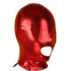 SM sex toy bondage hood, elastic patent leather hood suffocation mask, role play patent leather rubberized hood