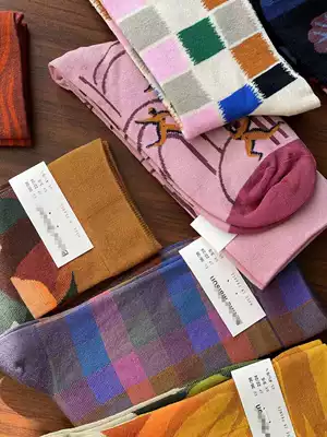 20 New French fun socks design sense literary small things women's mid-tube socks spring and summer low-tube women's tide socks original factory
