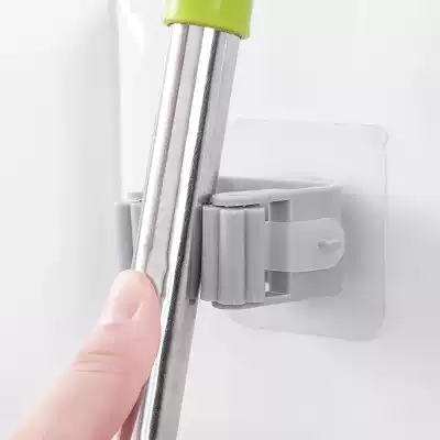 Punch-free mop rack adhesive hook strong load-bearing wall adhesive dressing room wall hanging hook