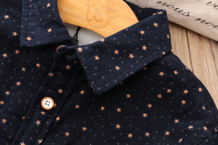 18 năm mùa thu và mùa đông mới trẻ em trai lớn cotton cộng nhung ấm sao dài tay áo sơ mi giản dị đồ cho bé gái