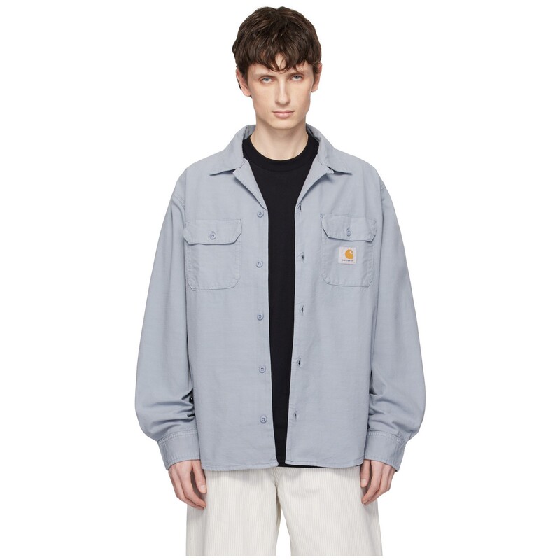 Carhartt Work in Progress/Men's Cotton Blue/Shirt 260707Ss3114 Carhartt Work in Progress/Men's Cotton Blue/Shirt 260707Ss3114