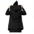 Cheng Cheng Siji Dark Men Trench Coat Men Mid-length Cloak Wizard Áo choàng trùm đầu D045 - Áo gió