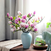 Realistic Hand Feel Film Jade Orchid Emulation Flower Livingroom Genguan Table Pendulum of Dried Flowers Decoration Flowers Fake floral silk flowers