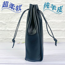 Pure Sheepskin handmade pipe bag Pipe protective cover accessories Black lace-up bucket bag Vintage accessories Portable