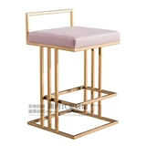 Simple Leisure Bar Bar Bar Table Iron Chair Gold High Stool Modern Nordic Net Red Stage Bare Bench