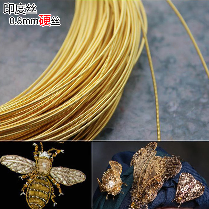 DIY material hard India silk surrounding edge spring brass wire clothing string bead embroidered disc gold embroidered embroidery accessories