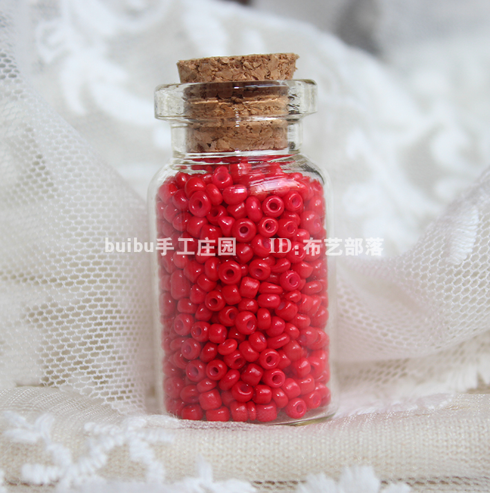 Hạt gạo đỏ Đính cườm Trâm thêu hoa ba chiều Hoa cưới đính cườm Chuỗi hạt đeo vật liệu DIY - Trâm cài trang sức cài áo