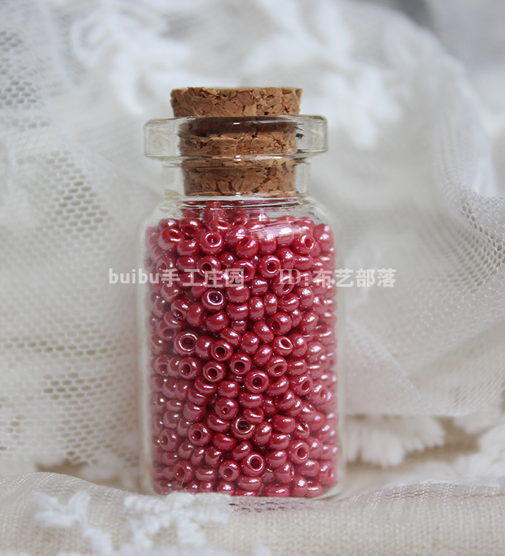 Hạt gạo đỏ Đính cườm Trâm thêu hoa ba chiều Hoa cưới đính cườm Chuỗi hạt đeo vật liệu DIY - Trâm cài trang sức cài áo