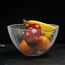 Simple European living room fruit basket fruit plate household wrought iron fruit plate fruit bowl fruit pot drain basket creative home storage basket