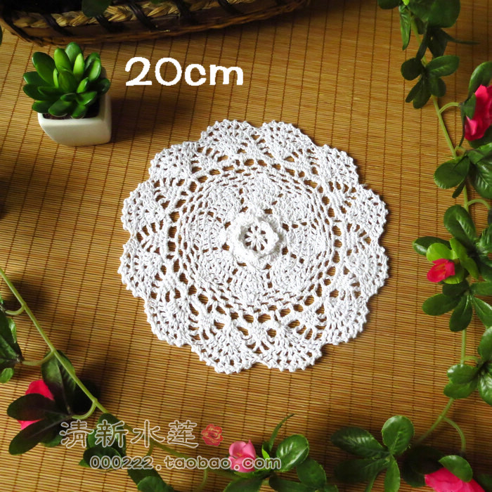 hoa loa kèn nước tươi handmade thảm crochet hoa móc ren chủ đề dệt vòng Zakka off-trắng trang trí bảng - Khăn trải bàn khăn trải bàn để dưới kính