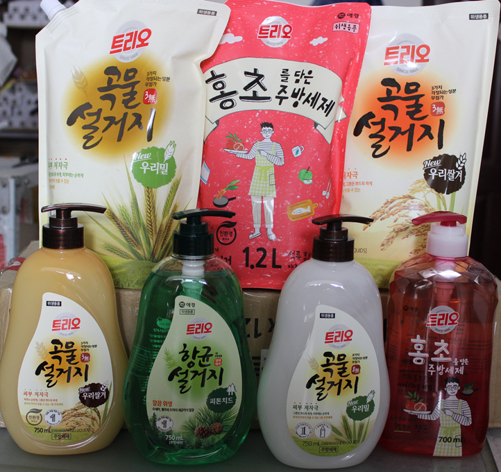 Korea Original Dress Import Love Toast Dishwashing Refined Rice Bran Wheat Pine Needle Pomegranate Detergent Detergent