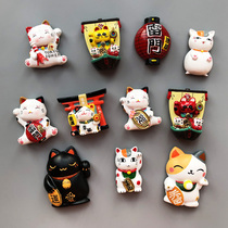 Lucky cat refrigerator stickers Japanese decorations Tokyo tourist souvenirs three-dimensional magnet message stickers Resin magnets