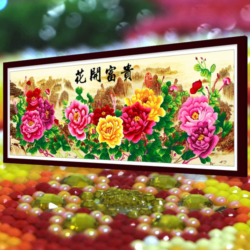 5d алмазная живопись 2024 новый цветок цветущий богатство полный алмаз пион цветок ручной работы кристалл алмаз вышивка крестиком гостиная искусство