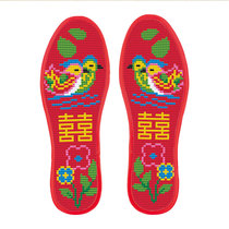 2020 new cross-stitch insole thread embroidery mens and womens small pieces full of embroidery self-embroidery handmade gift Mandarin duck semi-finished products