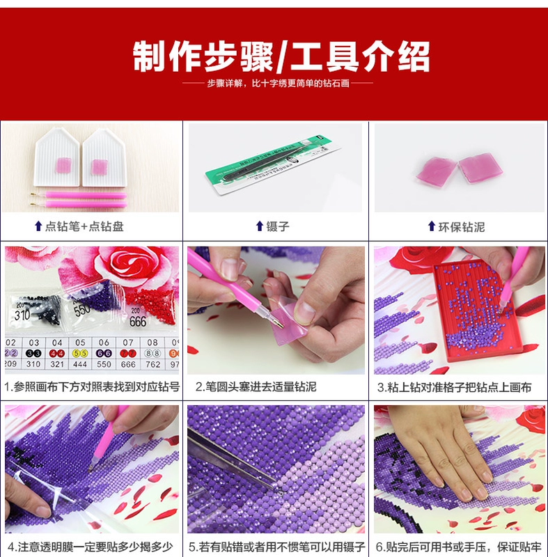 2019 viên kim cương mới sơn phòng khách đầy kim cương cross stitch hoa hoa mẫu đơn phong phú màu sắc kim cương quốc gia nề khoan 2018 điểm - Công cụ & phụ kiện Cross-stitch