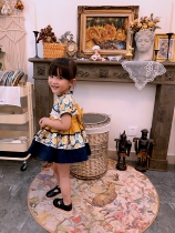 Meatball home yellow florist parquet with a coat of clothing