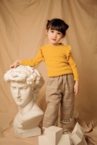 Cream Duck Wool Plaid Pants Autumn Winter Warm And Soft Fashion Birthday Gift Festival