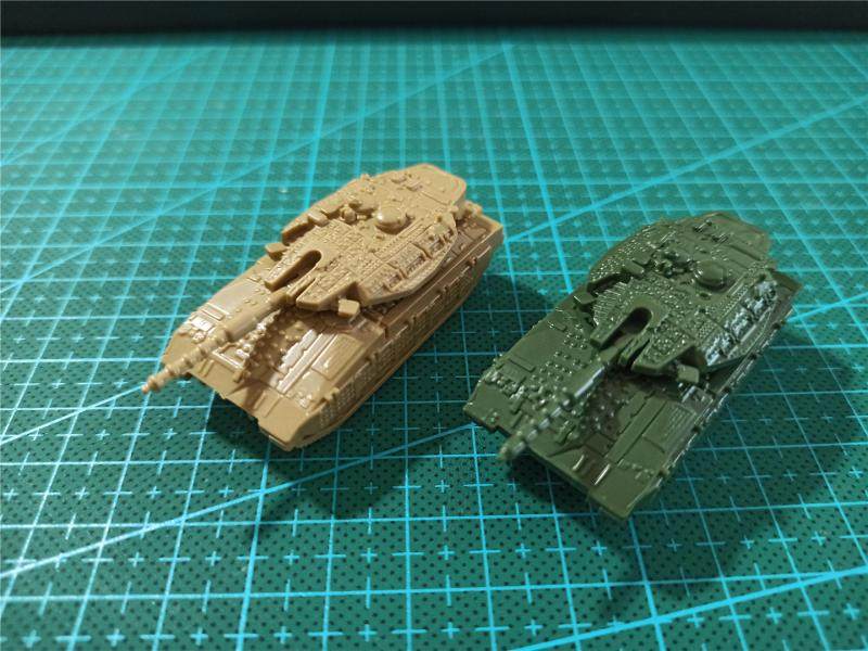 Finished product 1:144 mini sand tray tank model Israel Merkava main battle tank double full 50