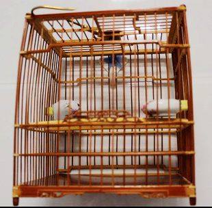 Embroidered Bird Cage Frying bamboo flower door floral footed gossip top embroidered eyelet string bright silk raising cage full-fit]