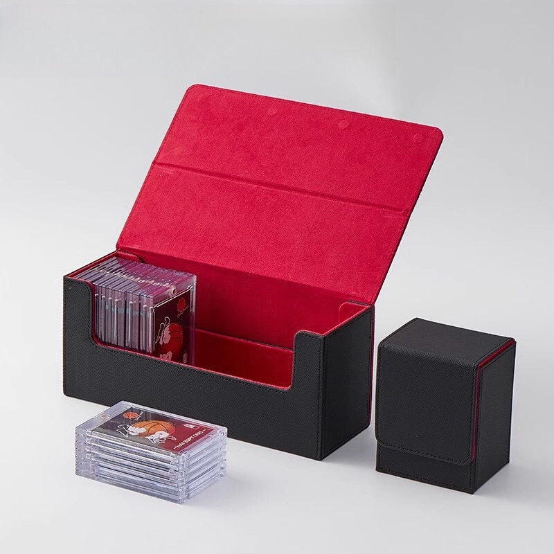 Large Capacity Card Holder for Trading Cards, Card Brick Box, Storage Box, Double-Row Card Clip Box, Pokémon, Ccgpsa, Yu-Gi-Oh!