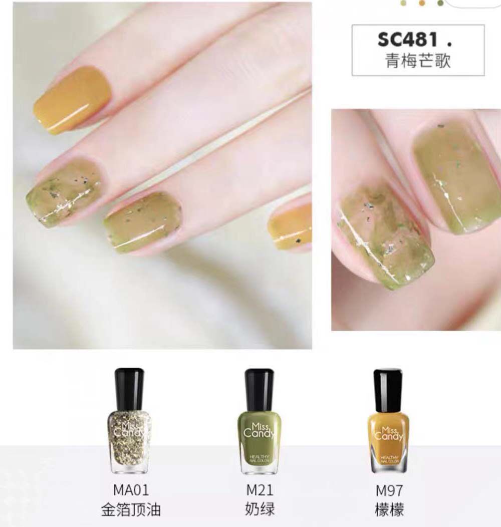 2 bottles of 3 bottles Miss Candy Candy Net Red Water Candy Nail Nail 7ml*3