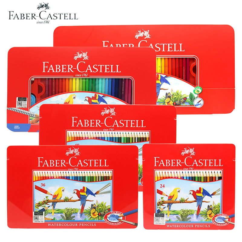 German Glow Berggia 48 60 72 72 Red Iron Box Color Pencil Water Soluble Color Pencil Professional Import Painting Color Pen