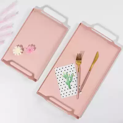 ins Nordic polygon tray Desktop geometric combination metal fruit plate Net Red girl decorative swing storage plate