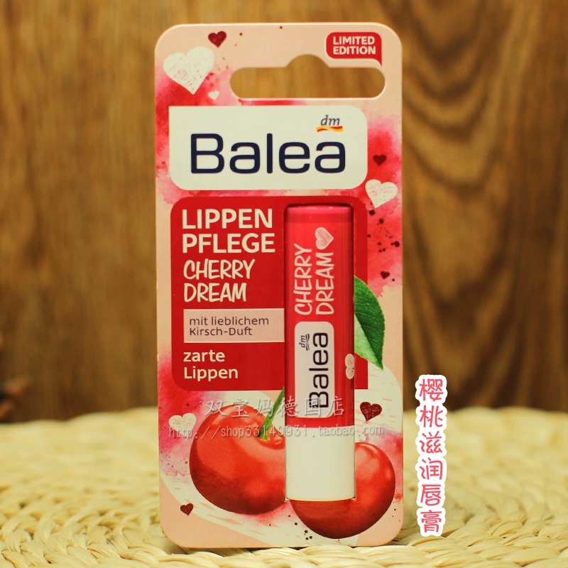 Balea Raspberry Raspberry Raspberry Moisturising Moisturising Lip Balm Limited Edition 4.8g - Son môi son background a22