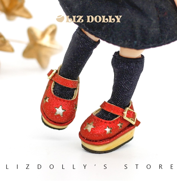 ob11BlytheMolly (fairy tale star shoes) in the cloth bjd doll shoes mico round cake pig