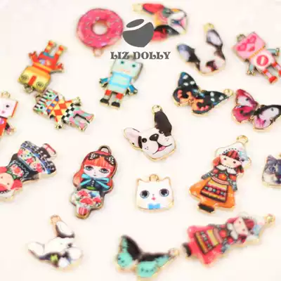 (Color World animal) small cloth Blythe cute pull ring alloy DIY accessories doll clothes bjdAZONE
