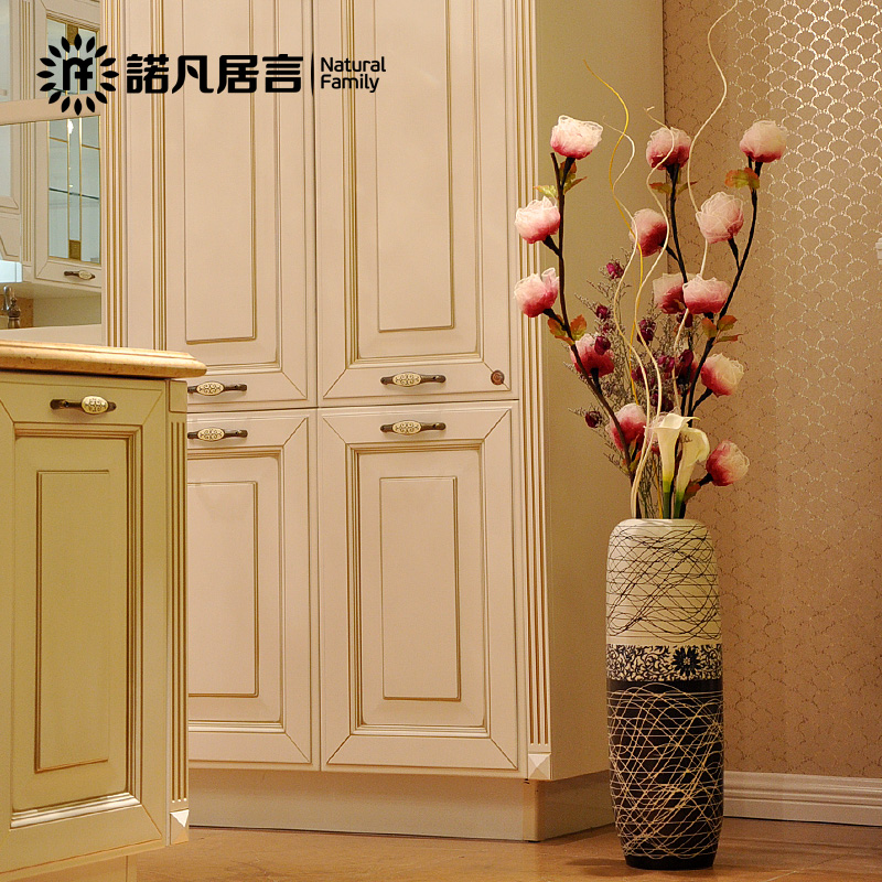 Household act the role ofing is tasted ceramic vase landing suit I and contracted decorate fake flowers, artificial flowers, veins dried flower simulation