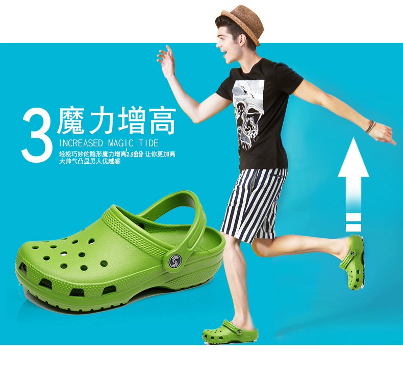 Mùa Hè 2023 Chống Trơn Trượt Crocs Nữ Cặp Đôi Giày Đi Biển Giày Bao Đầu Thoáng Khí Dép Dép Nam Nữ Y Tá giày