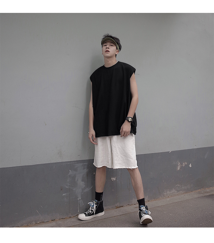 Mùa hè hip-hop chia nhỏ thể thao áo thun không tay cotton áo thun nam thủy triều thương hiệu cá tính xu hướng vest thể dục - Áo vest cotton áo ba lỗ nam đẹp