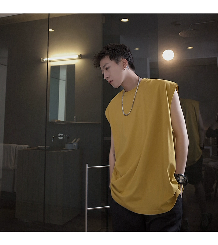 Mùa hè hip-hop chia nhỏ thể thao áo thun không tay cotton áo thun nam thủy triều thương hiệu cá tính xu hướng vest thể dục - Áo vest cotton áo ba lổ