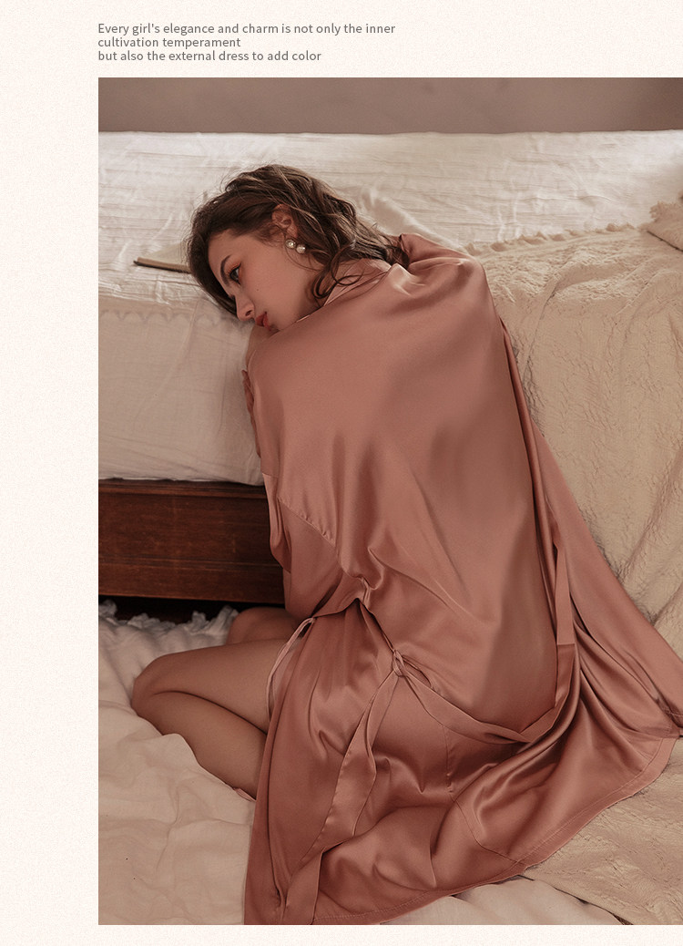 今夕何夕性感睡衣女两件套春秋季吊带睡裙2022年新款真丝套装纯欲详情59