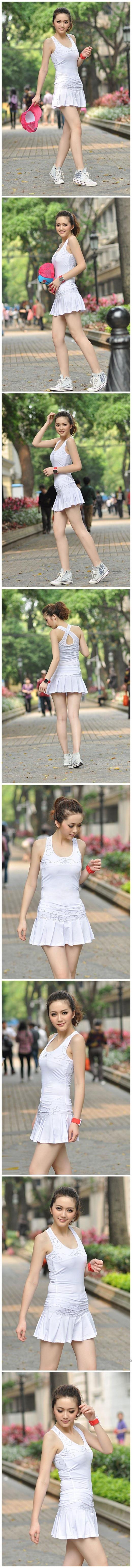 Váy thể thao học sinh, khiêu vũ, váy xếp li, váy thể thao, váy tennis cầu lông (quần an toàn) quan ao the thao nu