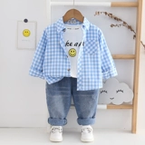 Хлопковая летняя тонкая детская рубашка для мальчиков, детская одежда