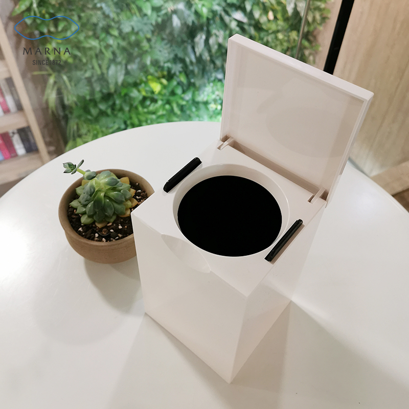 Japanese marna trash can home car desktop garbage sorting with cover to separate dry and wet garbage Nordic