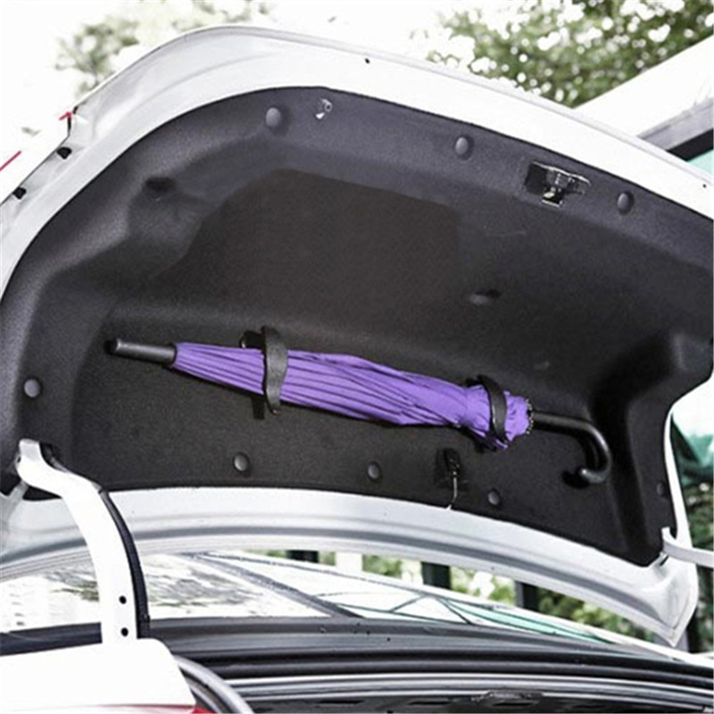 Automotive general purpose hook car with fixture clip trunk car umbrella multi-function storage and finishing inside the car