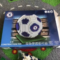 Official genuine Chelsea logo building blocks 3D three-dimensional puzzle model football fan souvenirs 687 pieces