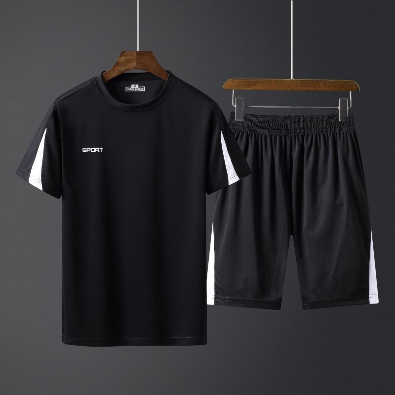 2022T Shirt Shorts Two Sets Round Collar Speed Dry Men Short Sleeve Summer Casual Outdoor Loose Sportswear Suit