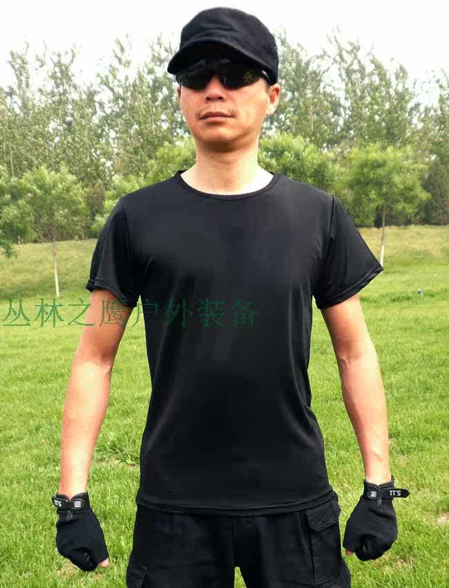 Outdoor military fans security bodybuilding physical training quick-drying T-shirt summer men's casual round neck short-sleeved quick-drying clothes