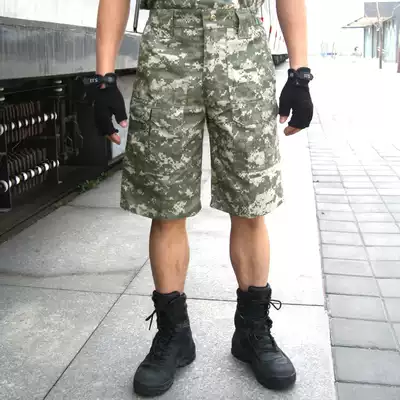 Outdoor military fans multi-pocket loose casual pants ACU camouflage shorts Capri pants big pants shorts men's pants summer