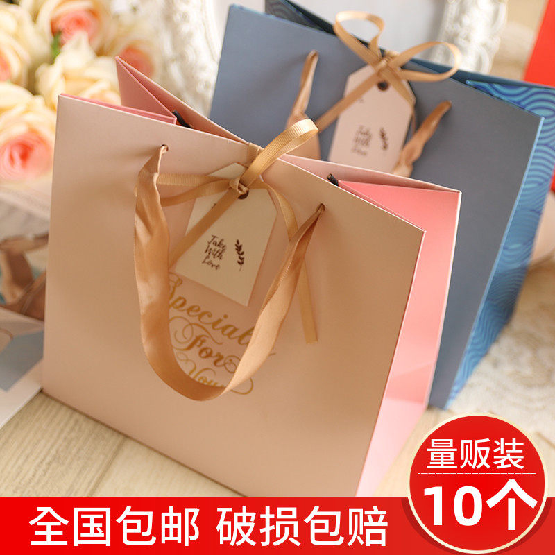 Wedding tote bag Solid color small fresh ins wind gift bag Forest series European simple hand bag new style