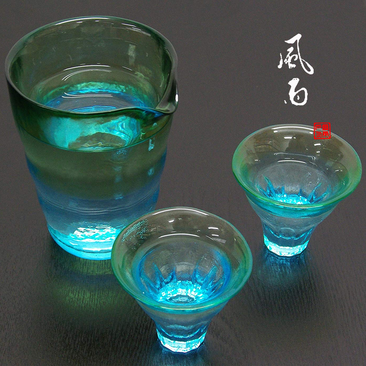 Japan native ADERIA zin light glass two color wine ware suit handmade wine jug wine glass wine with FS-62589
