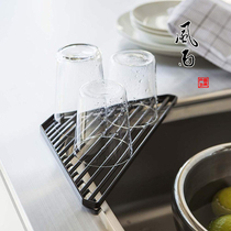 YAMAZAKI Industrial Co Ltd Kitchen sink corner rack Drain water control tripod